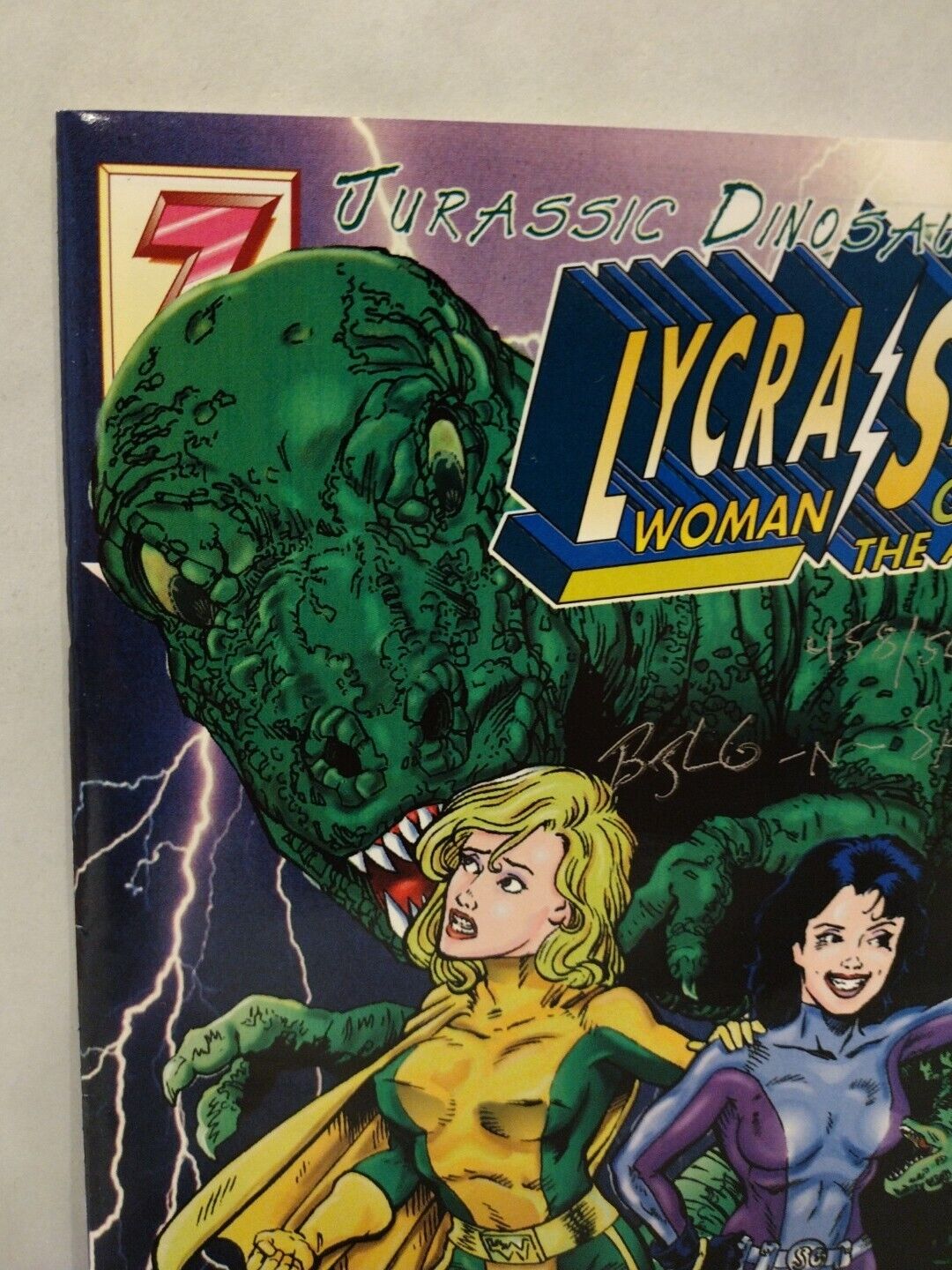 Lycra Woman & Spandex Girl Jurassic Dinosaur Special #1 (1993) Comic Zone Sign'd