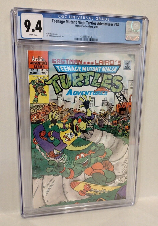 Teenage Mutant Ninja Turtles Adventures #18 Archie Comic CGC 9.4 1st Mondo Gecko