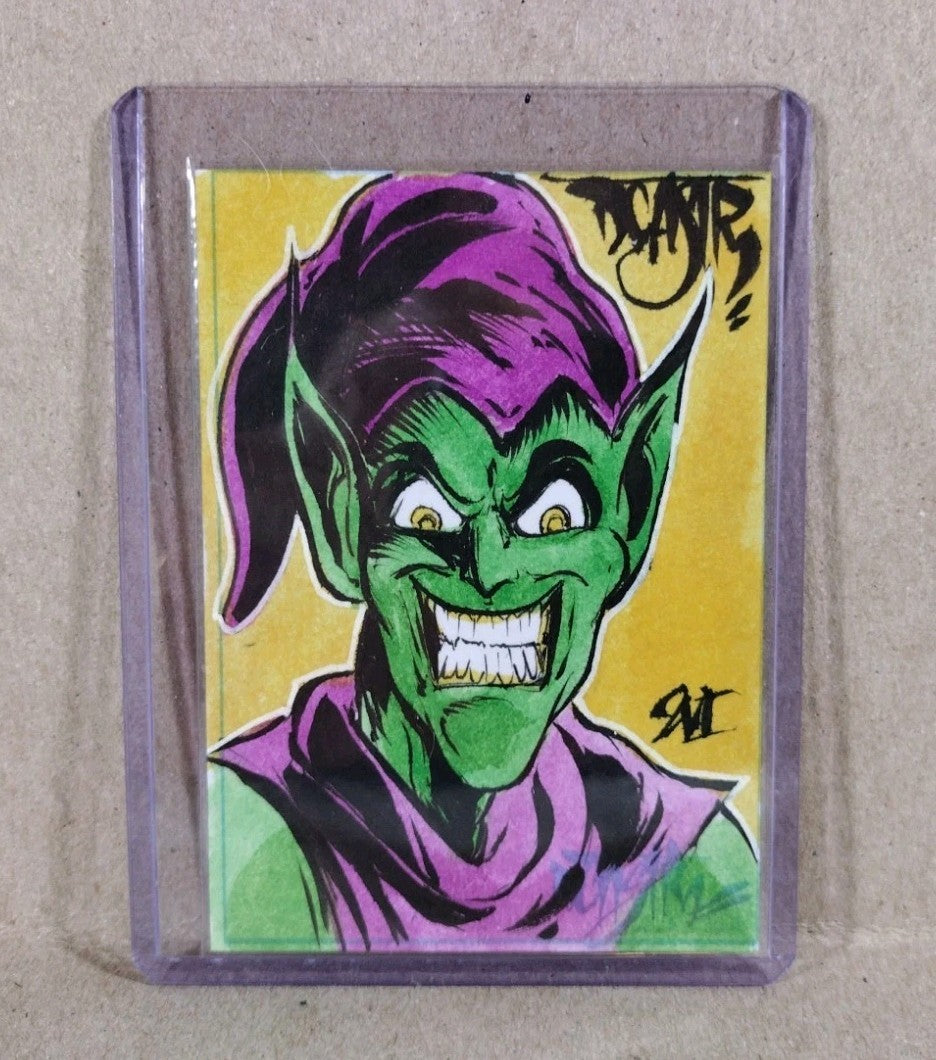 Dave Castr Crusin (2025) OAC Sketch Card W Original Marvel Green Goblin Art 