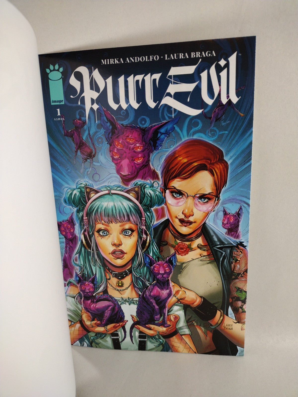 PURR EVIL #1 (2023) Image Comics Blank Sketch Variant Cover Mirka Andolfo NM