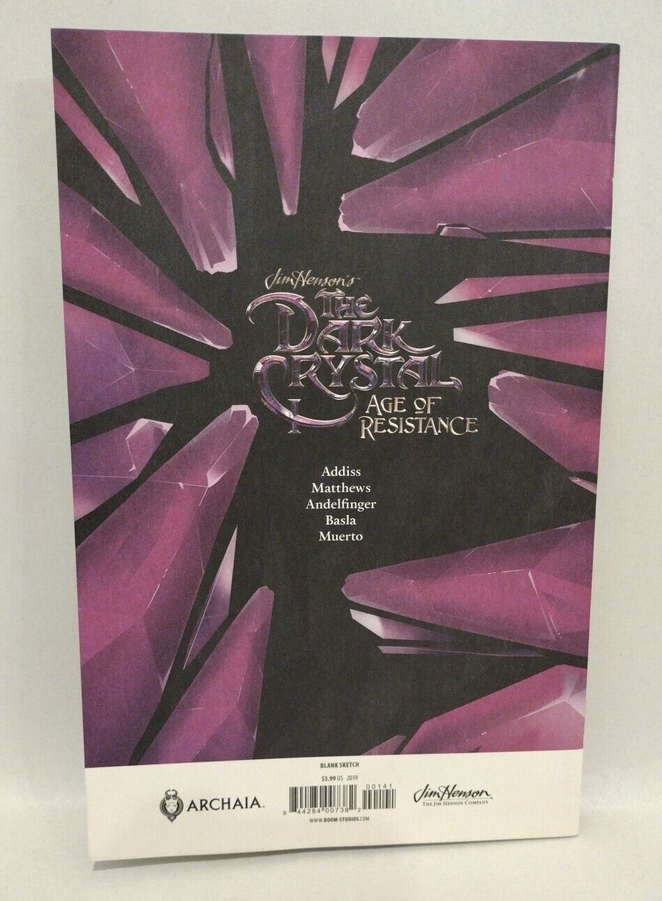 Dark Crystal Age of Resistance 1 (2019) Blank Cover Variant Comic W Original Art