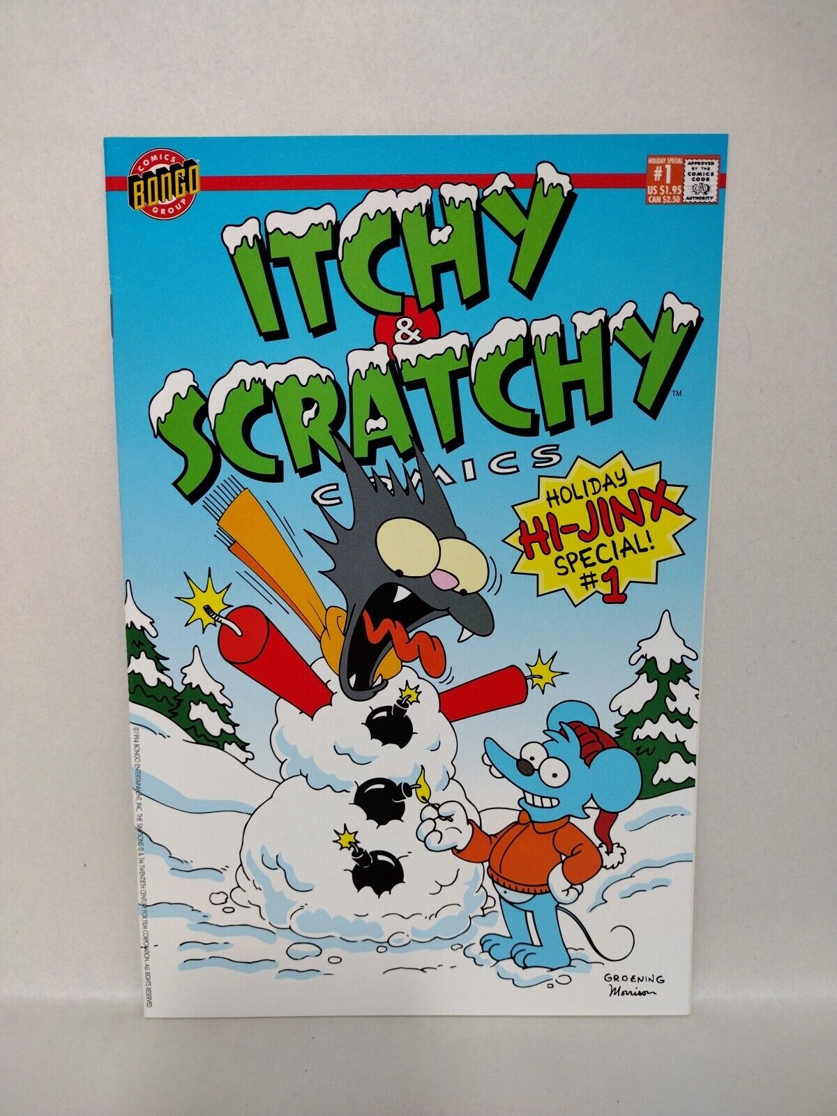 Itchy & Scratchy (1993) Complete Bongo Comic Lot Set #1 2 3 Holiday Special #1 