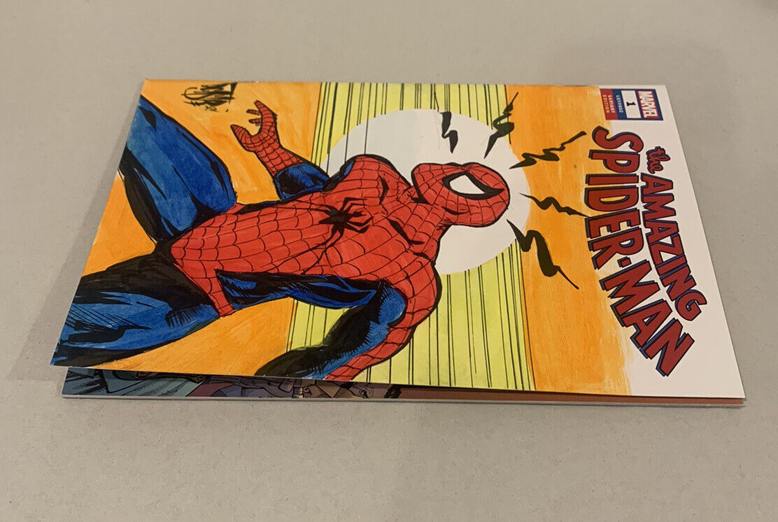 Amazing Spider-Man #1  Blank Sketch Variant Cover Comic W Original Dcastr Art