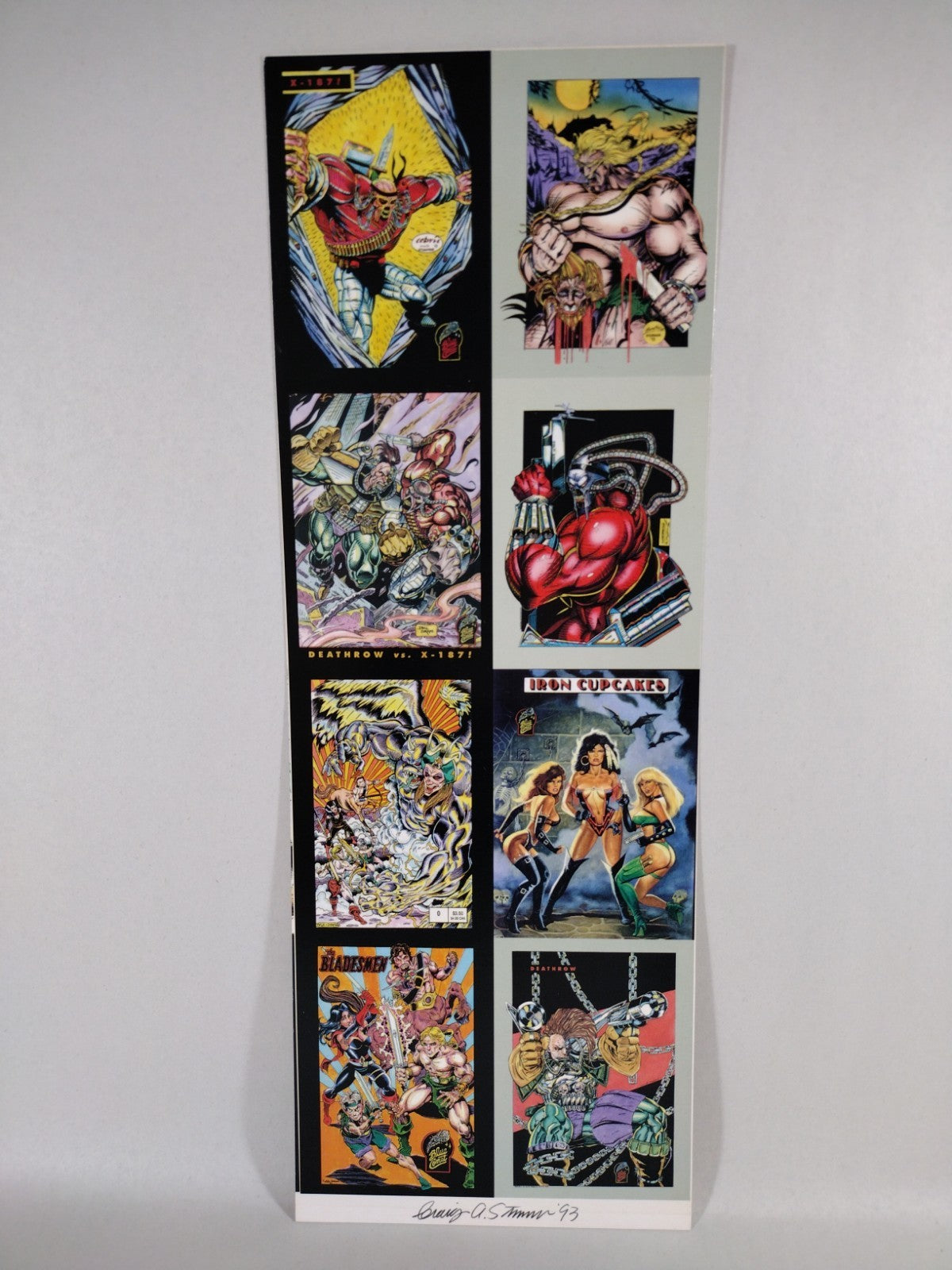Blue Comet Comics (1993) Uncut Trading Card Sheet Signed Craig Storman