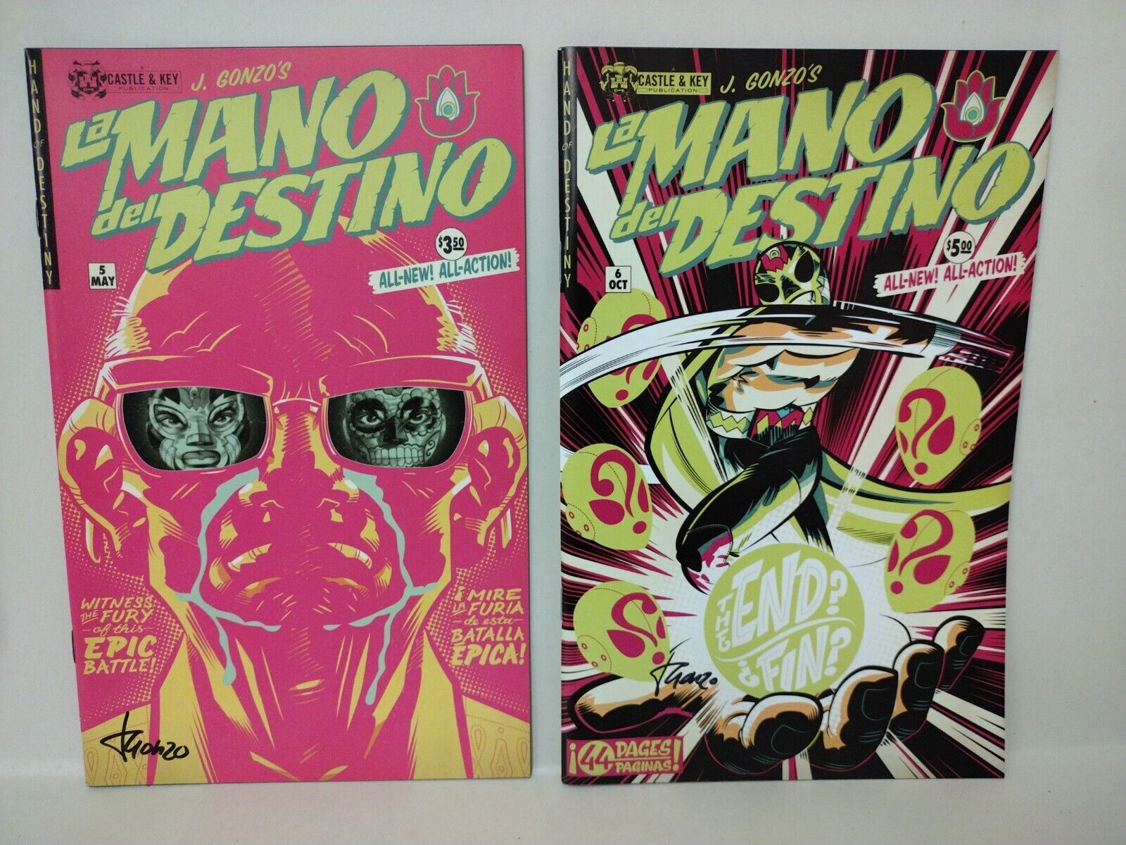 La Mano Del Destino (2011) Complete Comic Set #1-6 Castle & Key Signed J Gonzo
