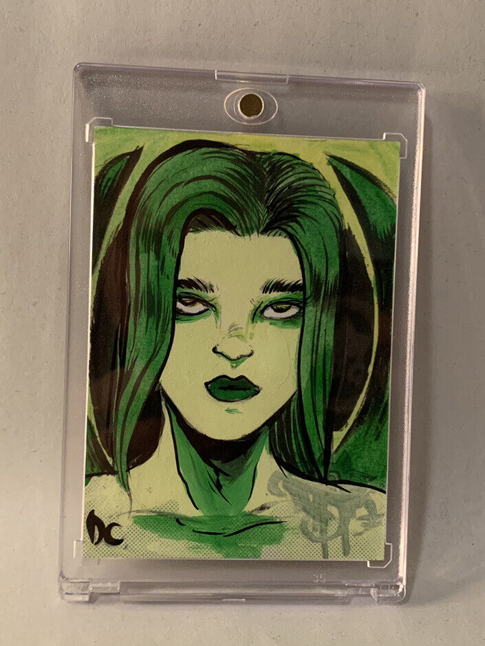 Dave Castr Original Sketch Card Original 1/1 Emerald Art W Holder