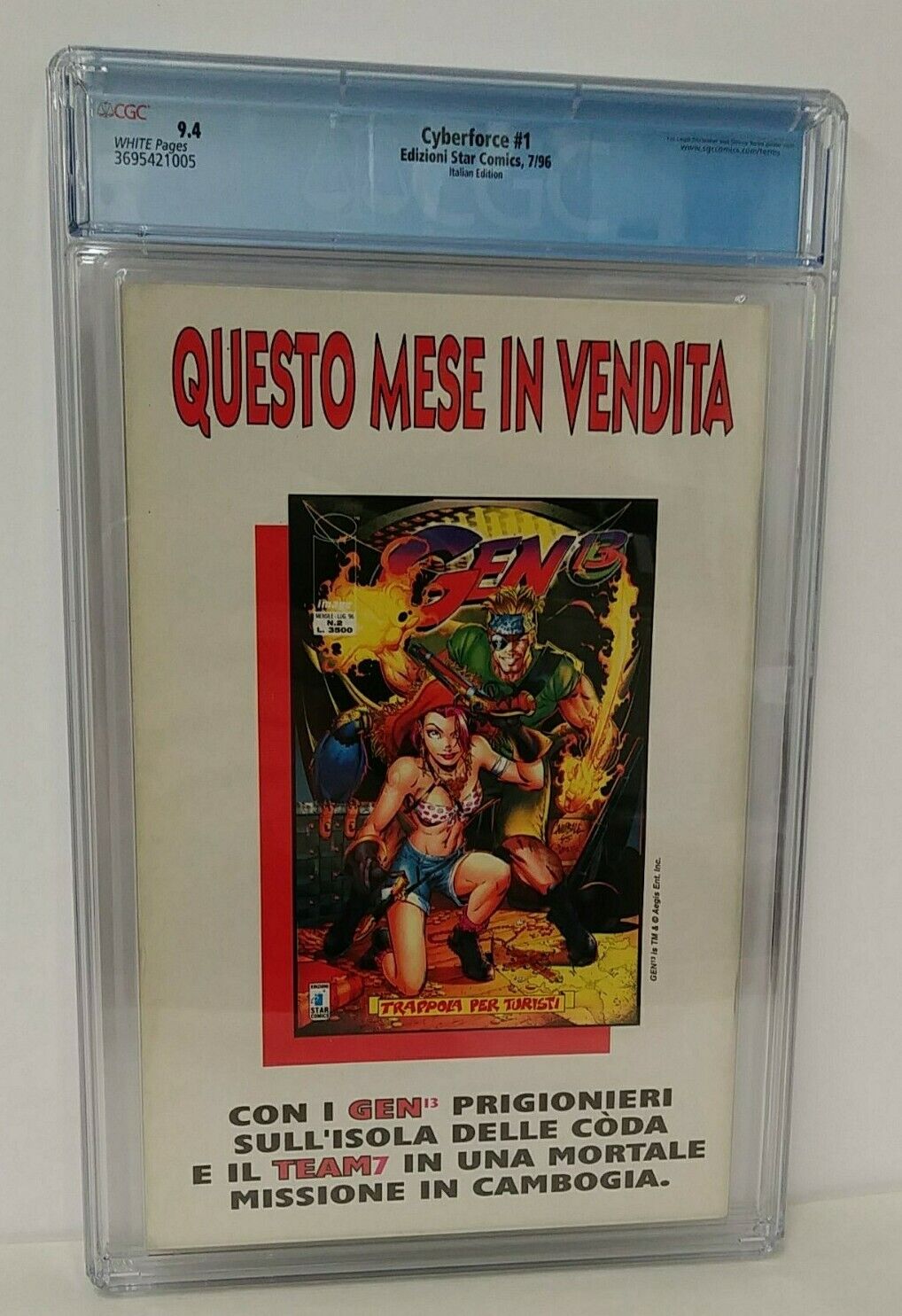 Cyberforce (1996) 1 CGC 9.4 Rare Italian Edizion Witchblade image Star Comics 