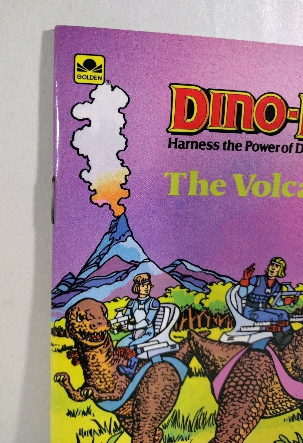 Dino-Riders The Volcano Machine (1988) Golden Book Jack C. Harris Gene Biggs New