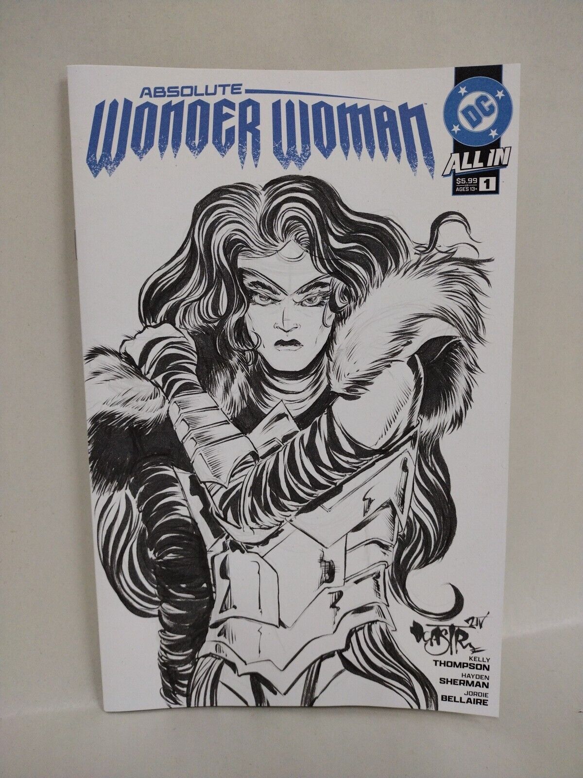 Absolute Wonder Woman 1 (2024) DC Comic Sketch Variant Cvr W Original DCastr Art