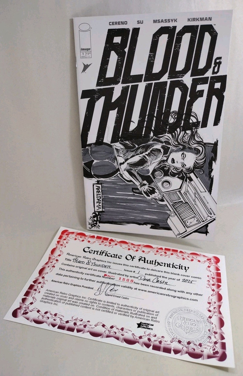 Blood & Thunder #1 (2025) Image Comic Sketch Cover Variant W Original DCastr Art