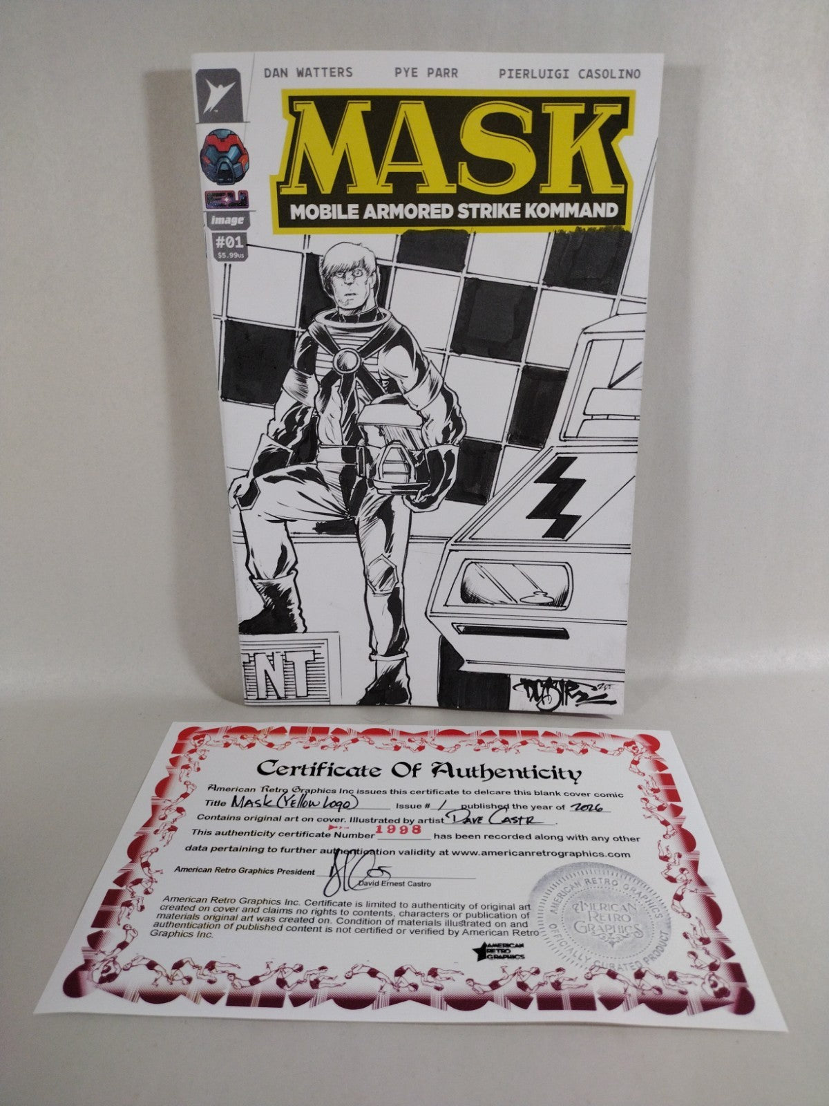 Mask #1 (2026) Image Skybound Sketch Cover Variant W Original Dave Castr Art