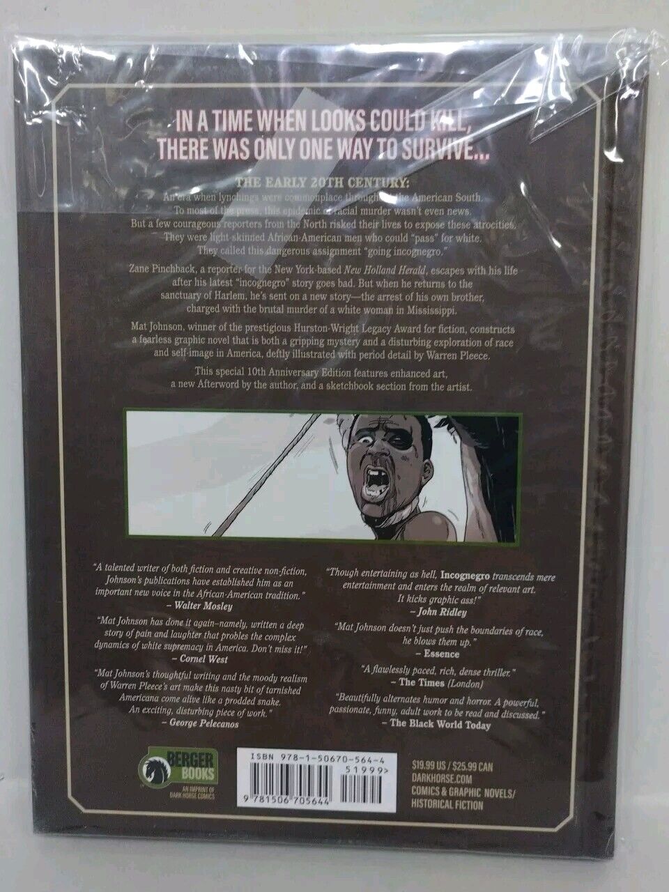 Incognegro A Graphic Mystery (2020) Dark Horse HC Mat Johnson Warren Pleece New 