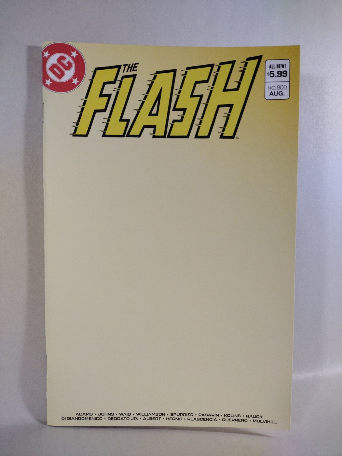 Flash #800 (2023) DC Blank Sketch Variant Cover Comic New NM