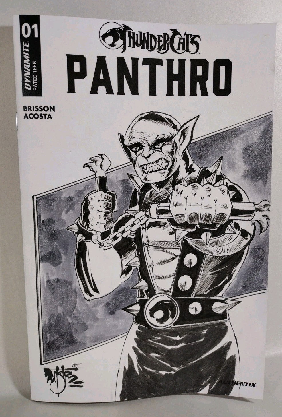 Thundercats Panthro 1 (2025) Dynamite Sketch Cover Comic W Original DCastr Art