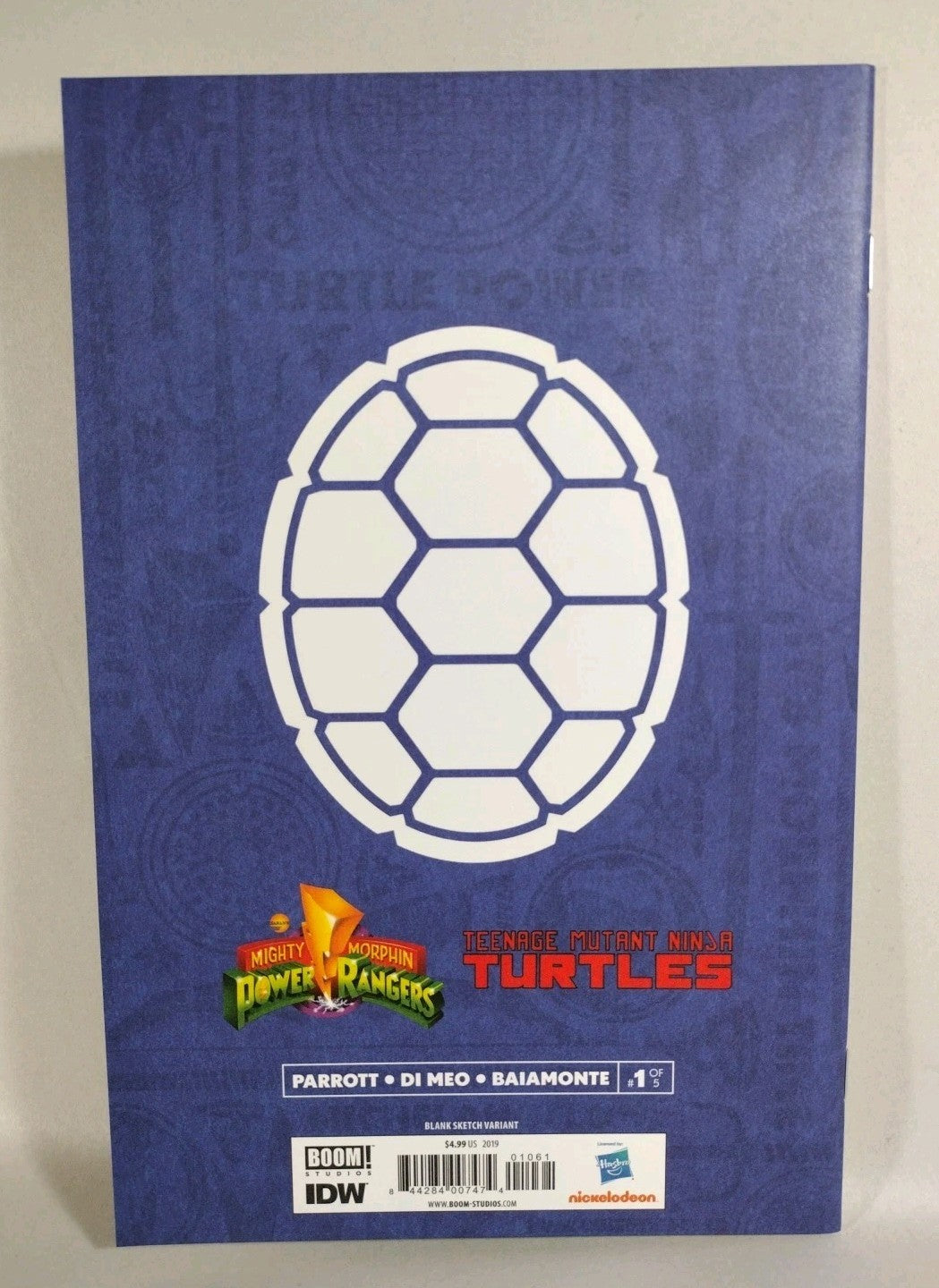 MMPR TMNT #1 (2019) Boom IDW Blank Sketch Cover Variant Comic New NM