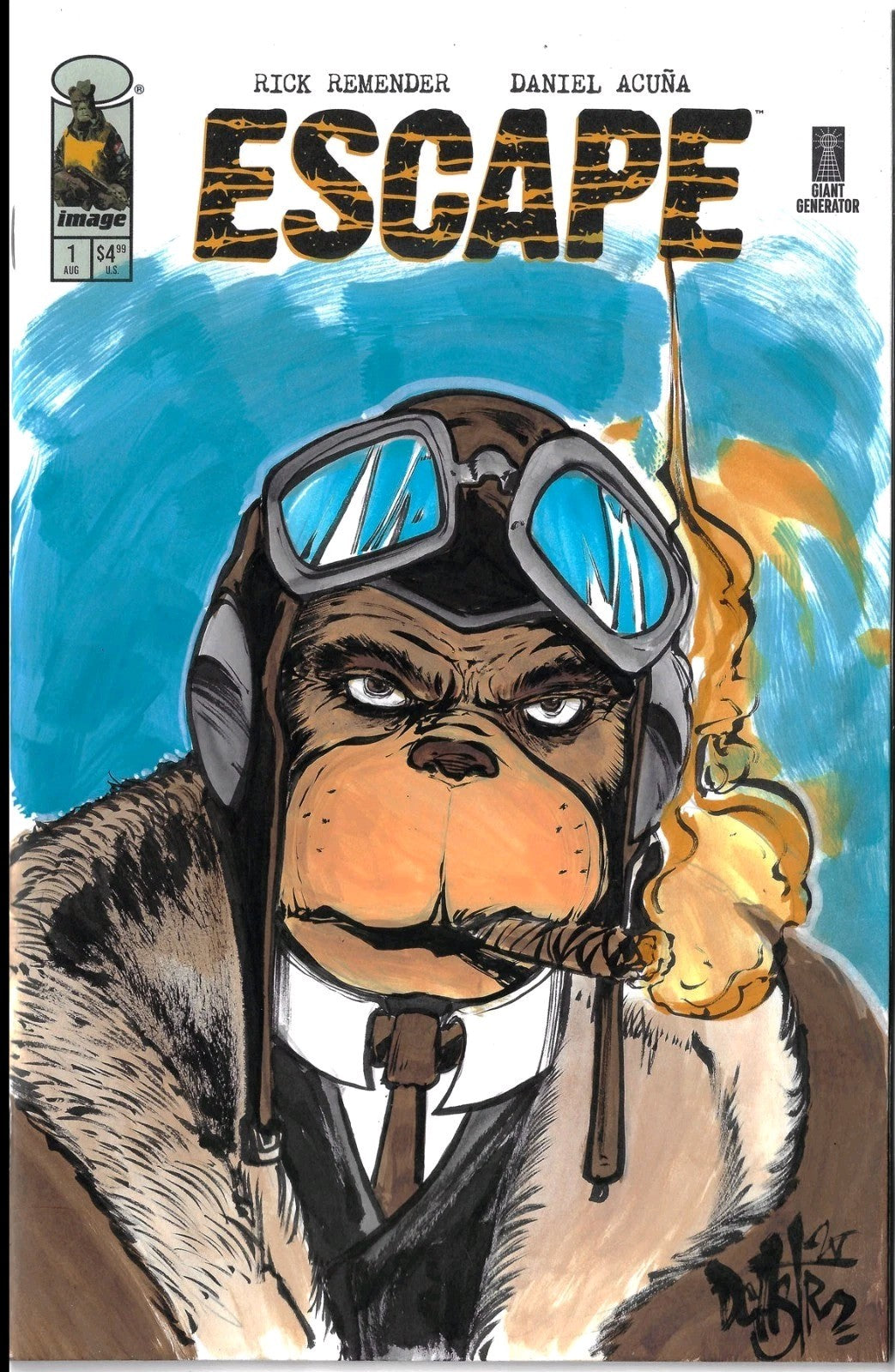 Escape #1 (2025) Image Comic Sketch Cover Variant W Original Dave Castr Art