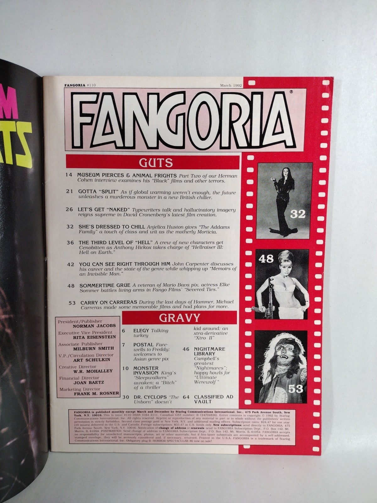 FANGORIA Magazine 110 (1992) Hellraiser III Second Split Naked Lunch VF