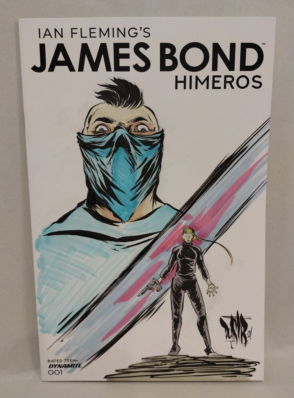 James Bond Himeros 1 (2021) Dynamite Blank Cover Comic W Original Dave Castr Art