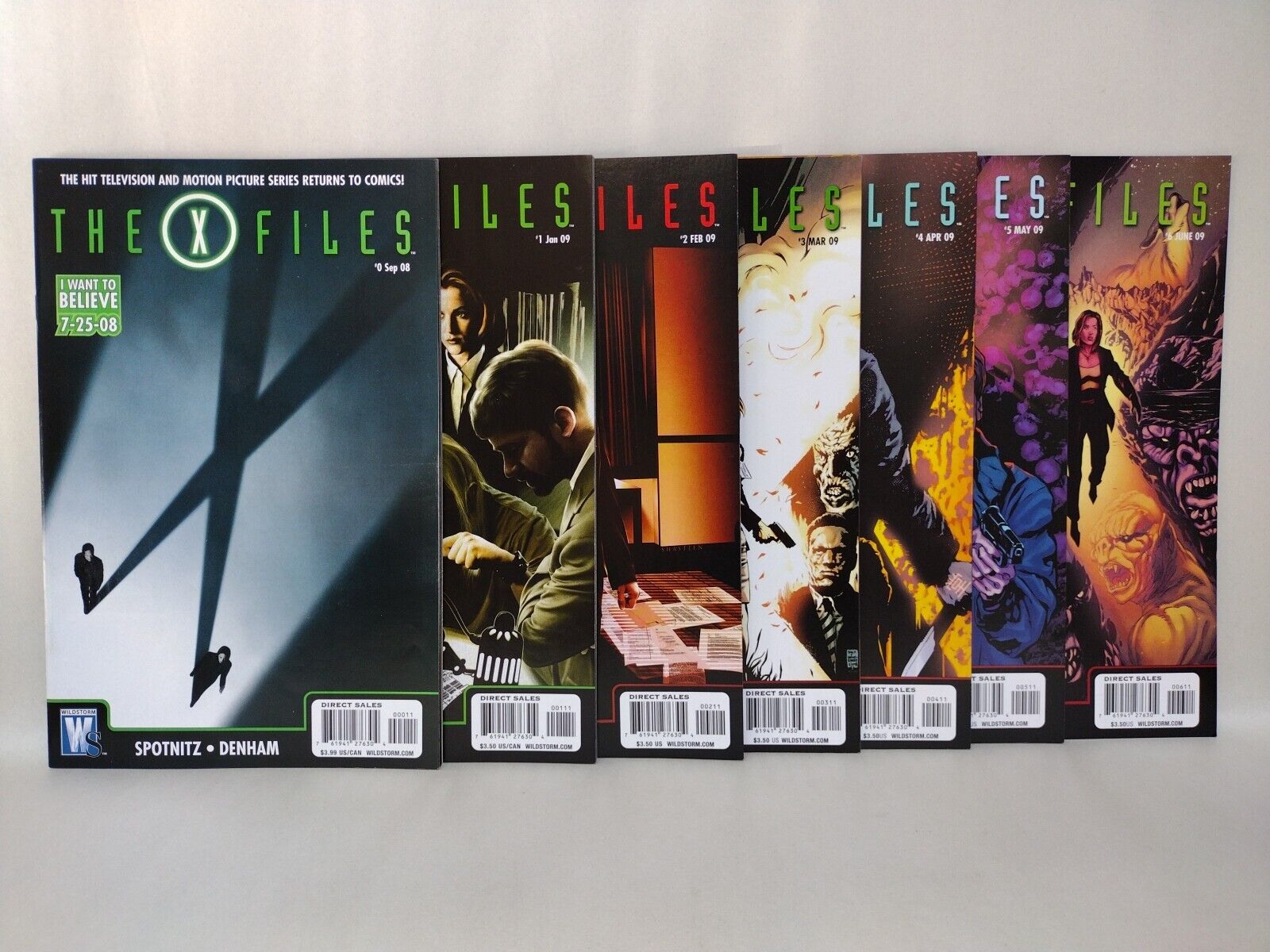 X-Files (2008) Complete Wildstorm Comic Lot Set #0 1 2 3 4 5 6 NM