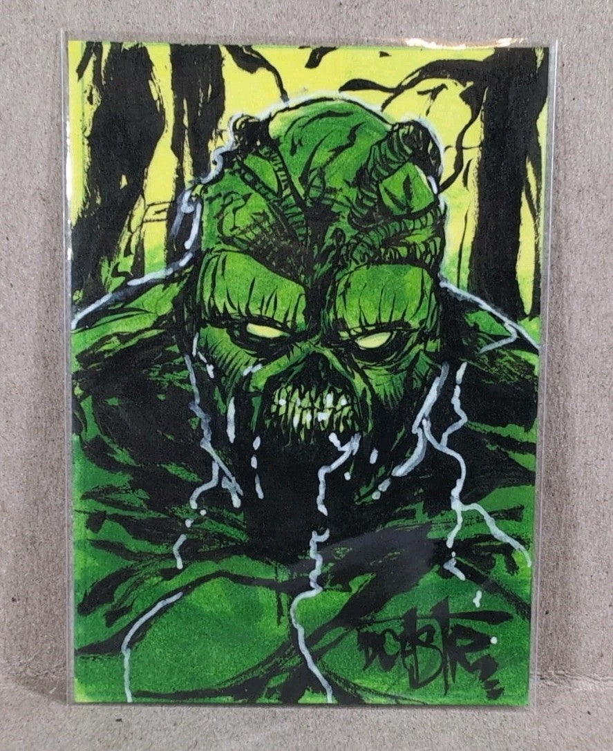 Dave Castr Crusin (2025) OAC Sketch Card W Original DC Comic Swamp thing Art
