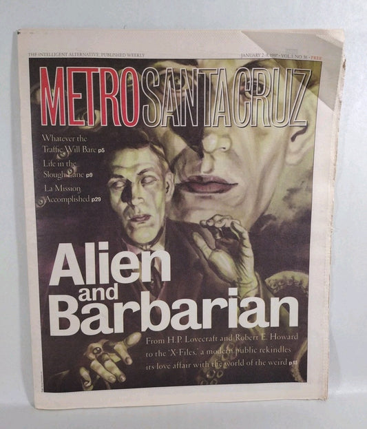 Metro Santa Cruz Vol 3 #36 (1997) California Newspaper X-Files Lovecraft