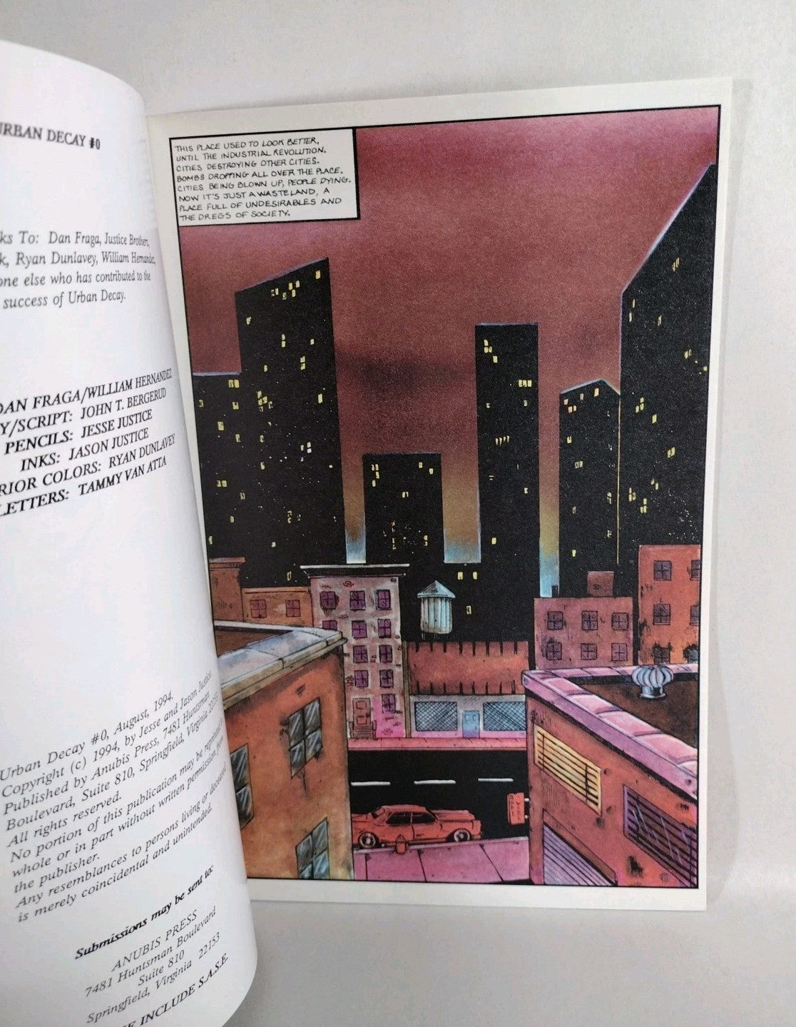 Urban Decay #0 (1994) Anubis Press Dan Fraga William Hernandez Cover VF-NM