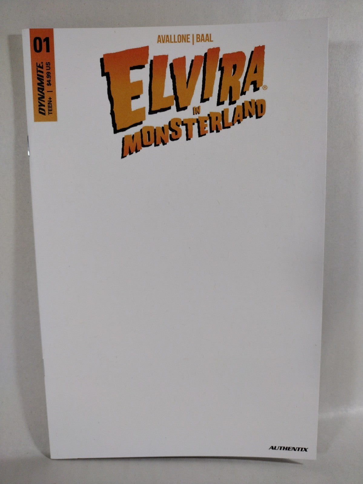 Elvira In Monsterland #1 (2023) Dynamite Blank Sketch Variant Cover Comic New NM