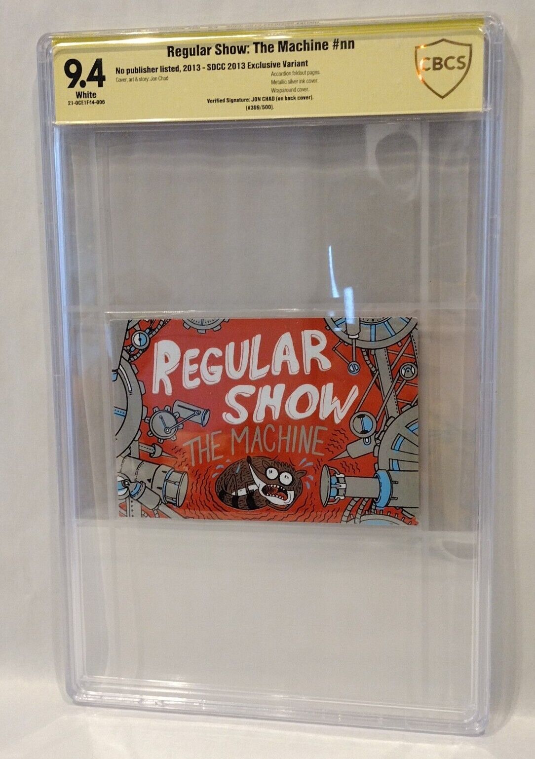 Regular Show The Machine (2013) Jon Chad Comic Ashcan Signed #'ed 399 CBCS 9.4