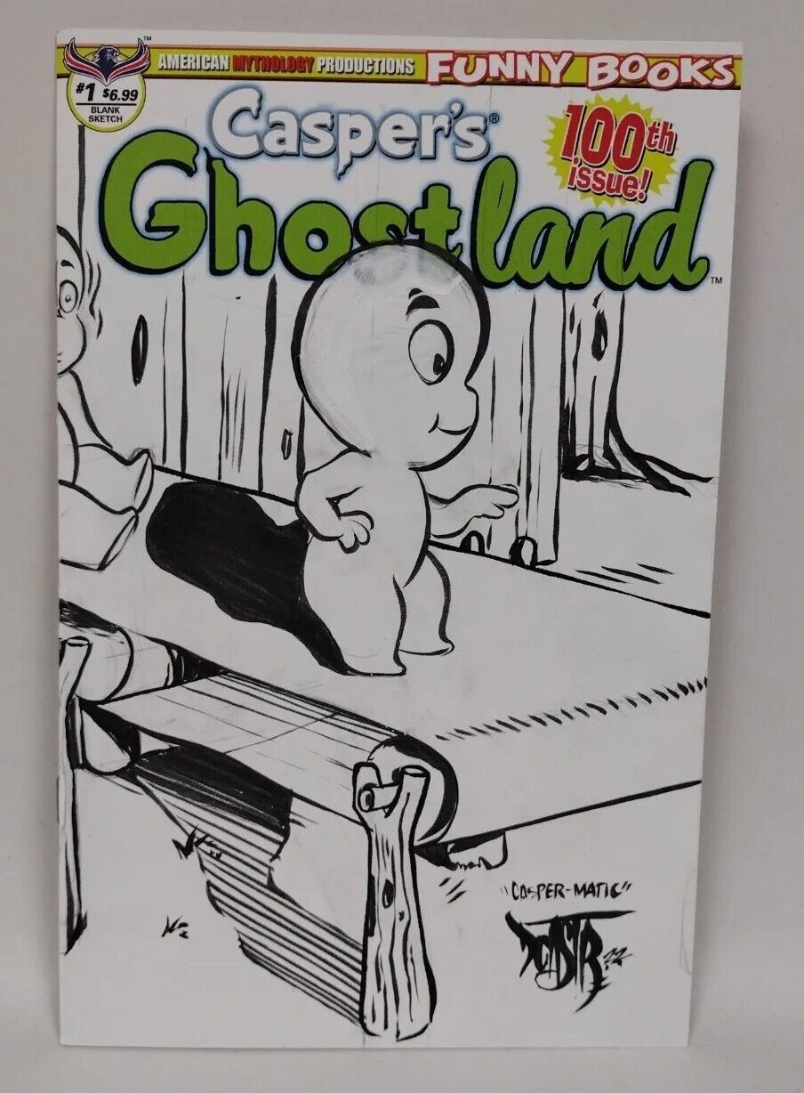 Casper's Ghost Land #1 Blank Cover AMP Comic Variant W Original Spooky Art ARG