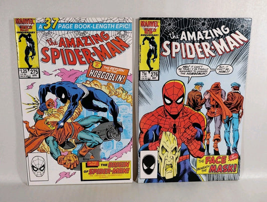 Amazing Spider-Man (1986) Marvel Comic Lot Set #275 276 Hobgoblin VF