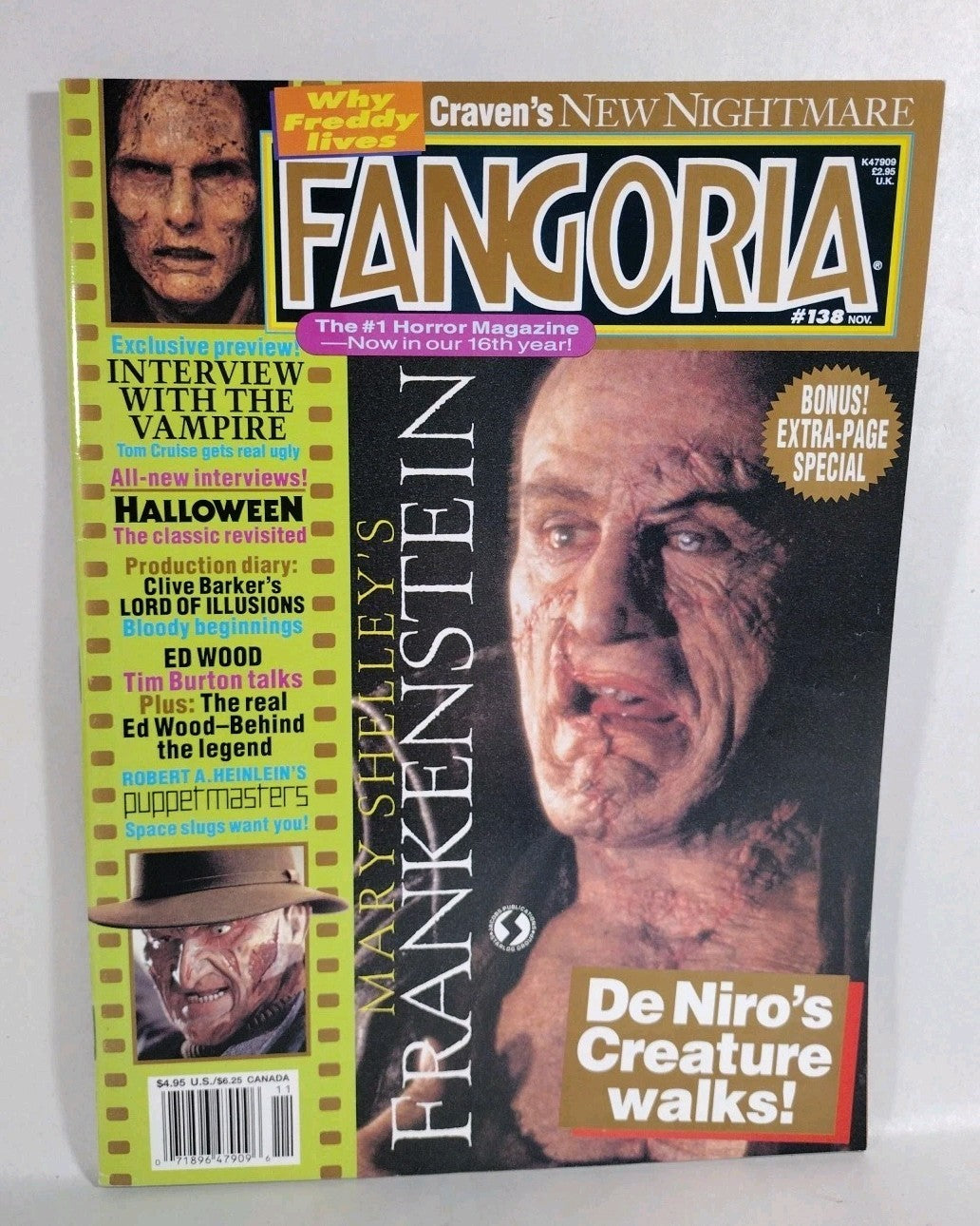 FANGORIA Magazine #138 (1994) Interview With A Vampire Frankenstein Halloween