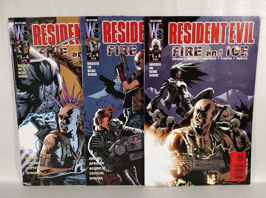 Resident Evil Fire And Ice (2000) Wildstorm Comic Lot Set #1 2 3 Bermejo VF-NM