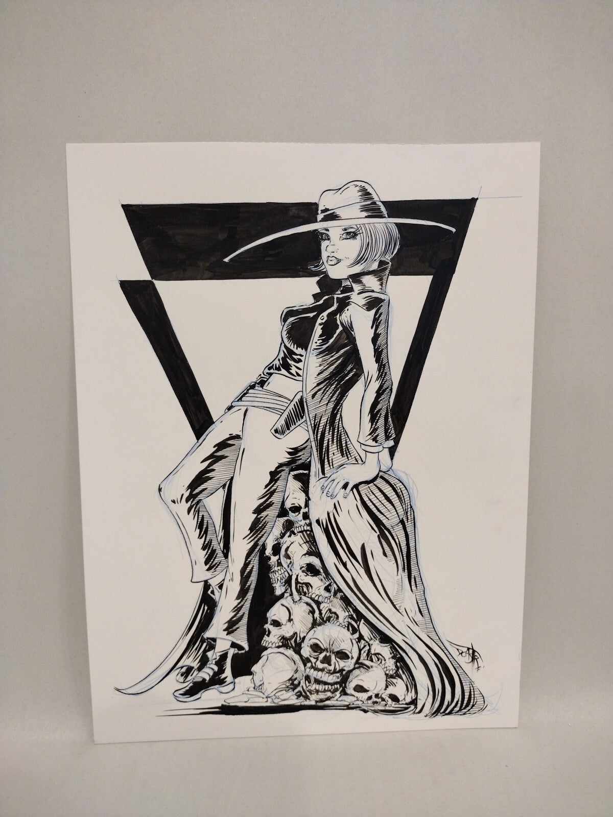 Bounty Dave Castr 9x12" Original Wild West Woman Illustration Art W ARG COA #59