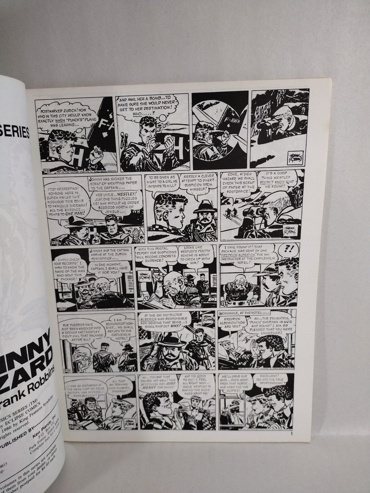 JOHNNY HAZARD (1986) U S Classics Series Frank Robbins Comic Magazine Lot #9 10