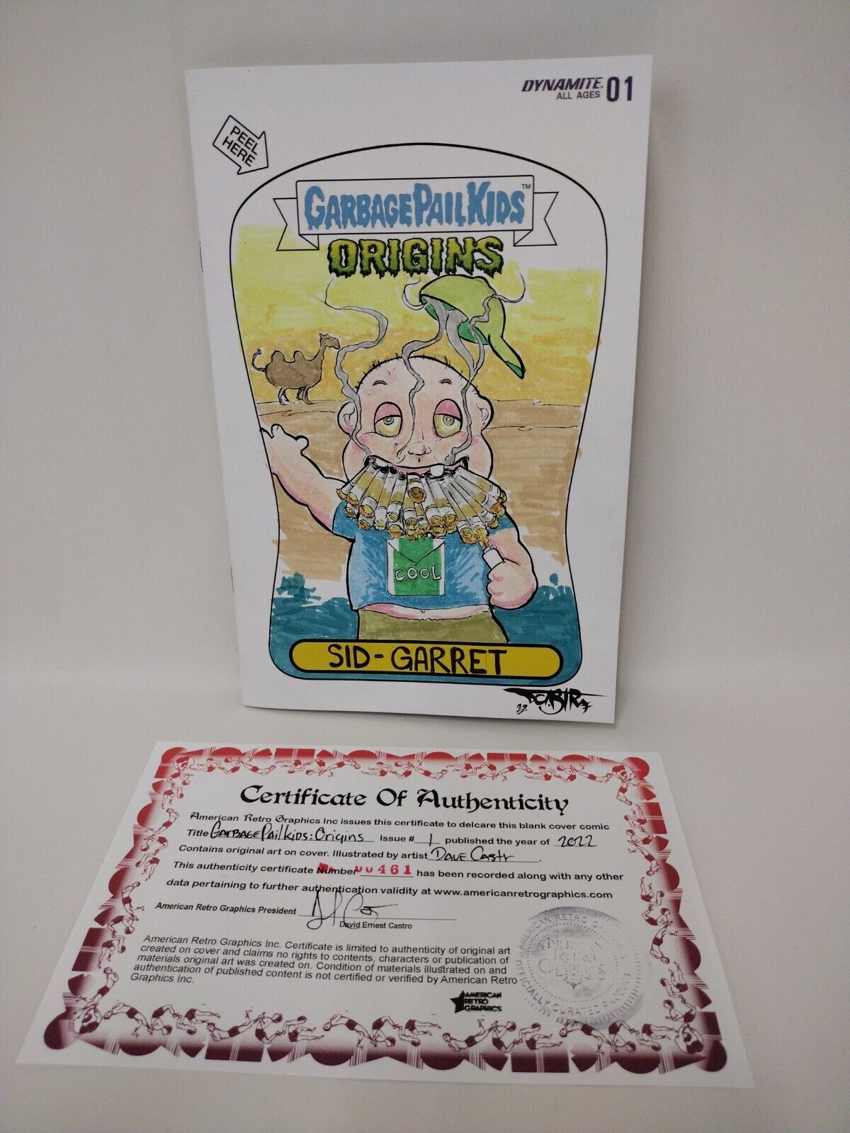 Garbage Pail Kids Origins #1 (2022) Blank Cover FOC Variant Comic W Original Art