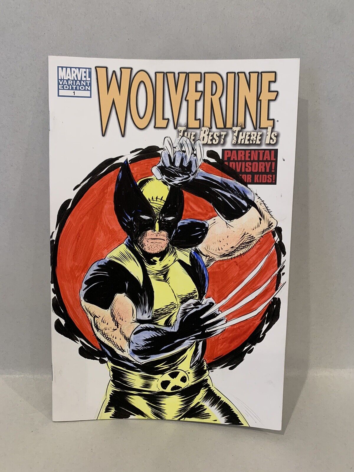 WOLVERINE THE BEST #1 Blank Cover Variant Marvel Comic w Original DAVE CASTR Art