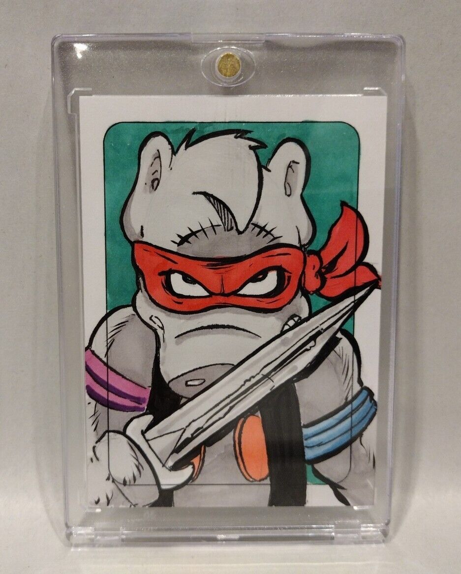 TMNT Cerebus Aardvark (2023) #86 Dave Sim Sketch Card w Original Dave Castr Art