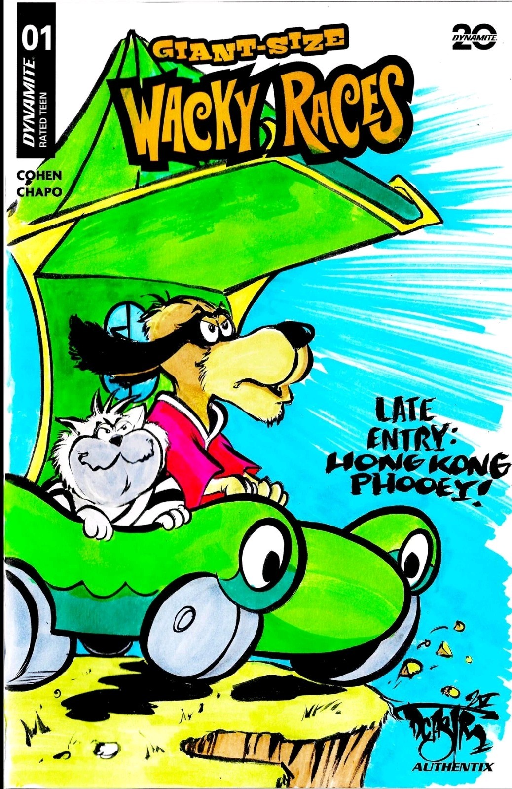 Wacky Races Giant Size #1 Dynamite Sketch Variant Comic W Original DCastr Art