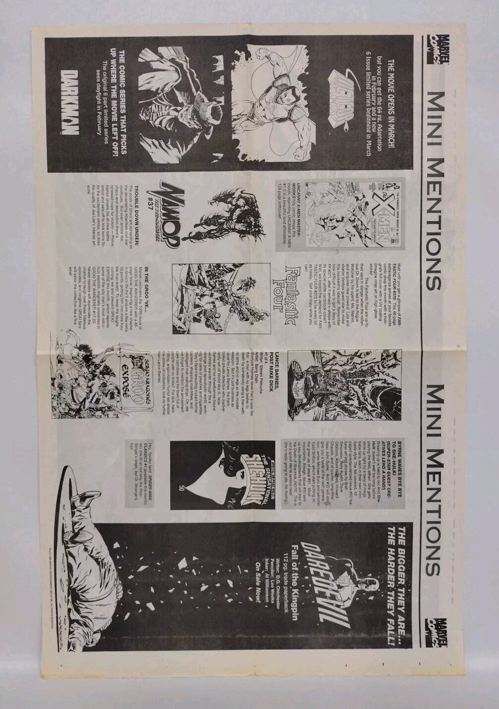 Hellstorm Prince Of Lies (1993) CSN 23 X 15" Newsprint Poster Ad Ships Rolled 