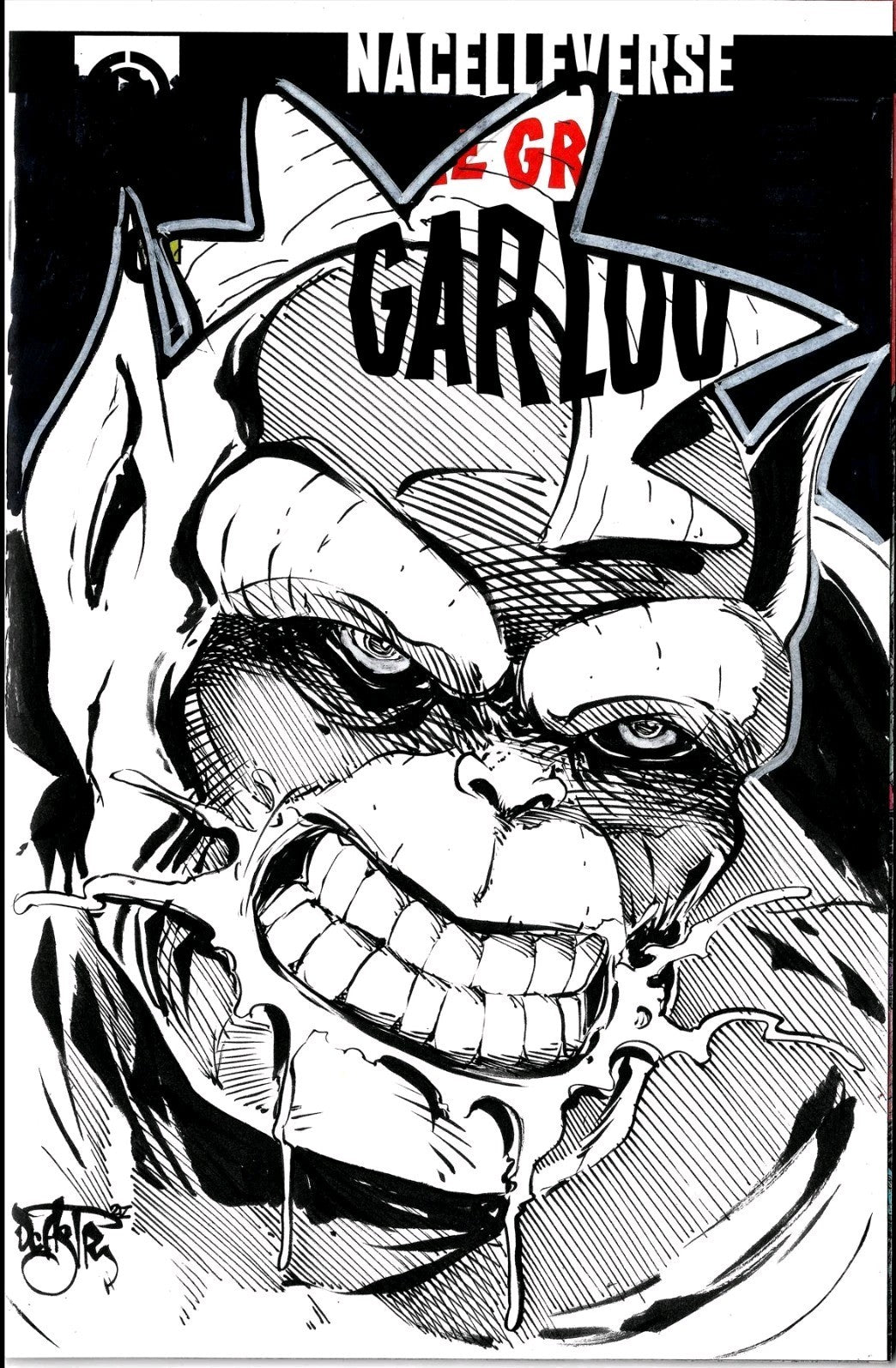 Great Garloo #0 Oni Nacelle Sketch Cover Variant Comic W Original DCastr Art 