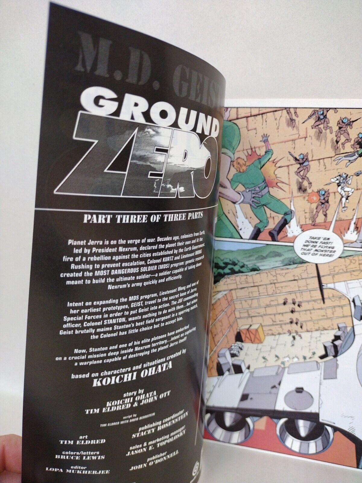 MD Geist Ground Zero #3 (1996) CPM Comics Animated Fim Prequel Last Issue