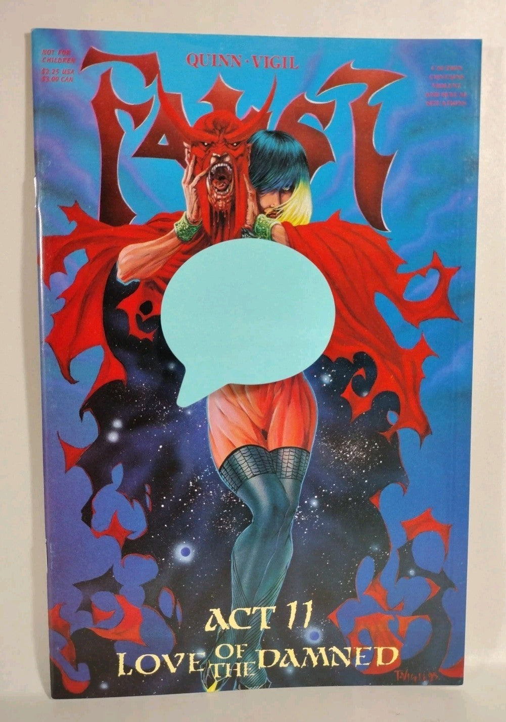 FAUST LOVE OF THE DAMNED Act 11 (1995) Rebel Studios Comic Vigil Quinn VF