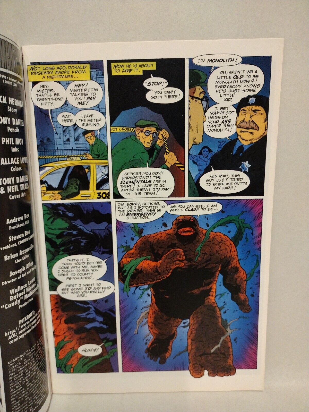 Elementals #1 2 (1996) Comico Birth Of A Supernation Tony Daniel Comic Set VF-NM