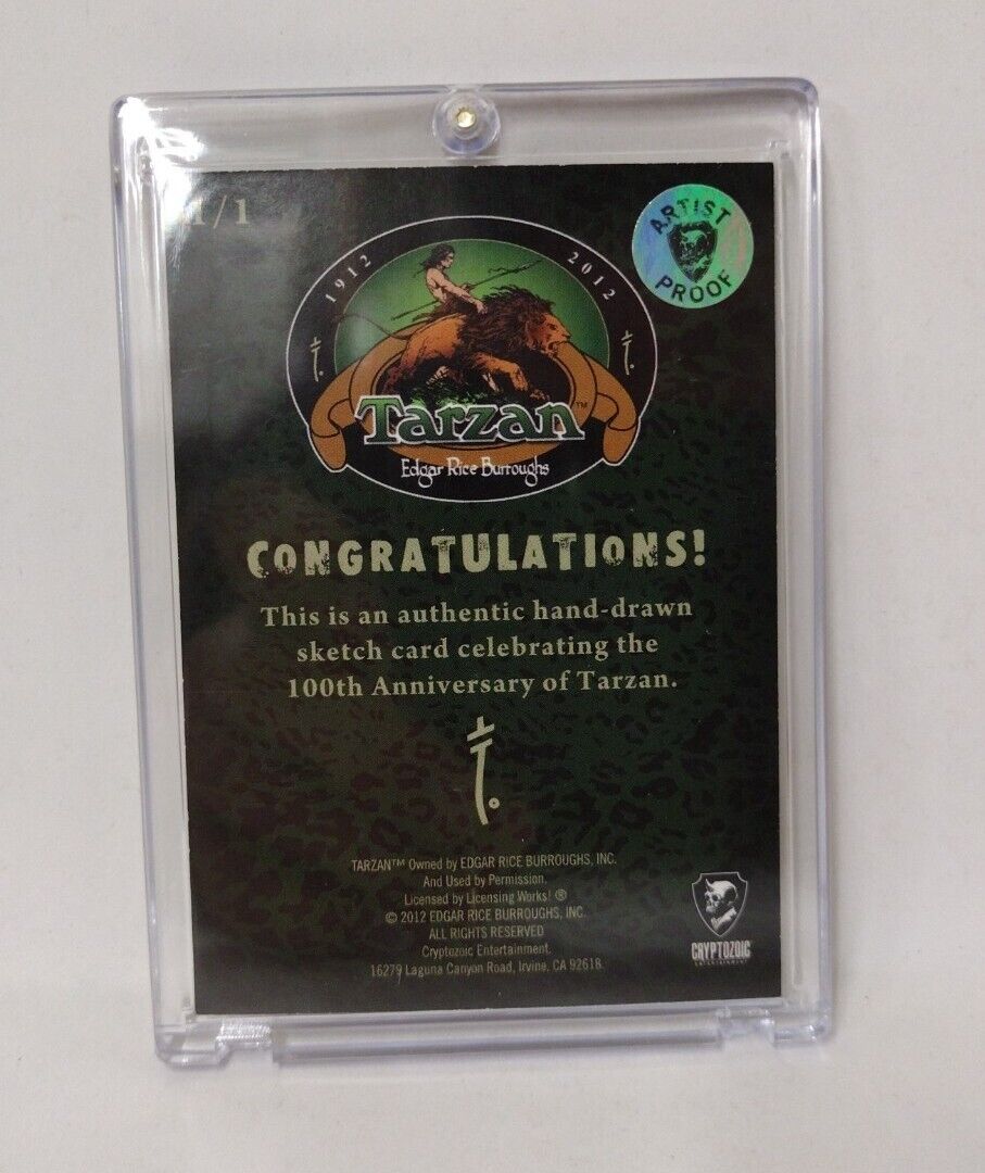 Tarzan 100th Anniversary 2012 Cryptozoic Sketch Card by Dave Castr Artist Proof