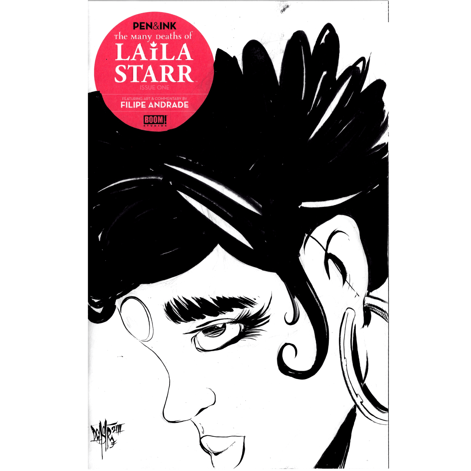 LAILA STARR, THE MANY DEATHS OF #1 Blank Variant Cover W Original Art Dave Castr