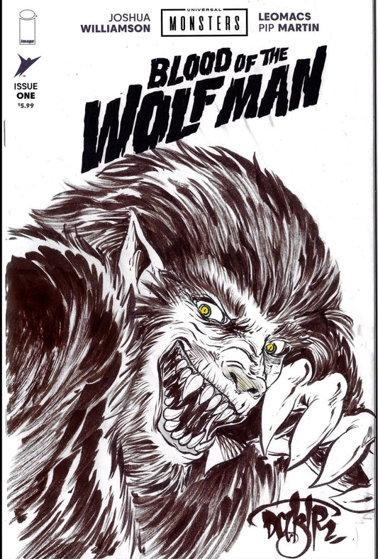 Blood Of The Wolfman #1 Image Comic 2026 Sketch Cover Var W Original DCastr Art