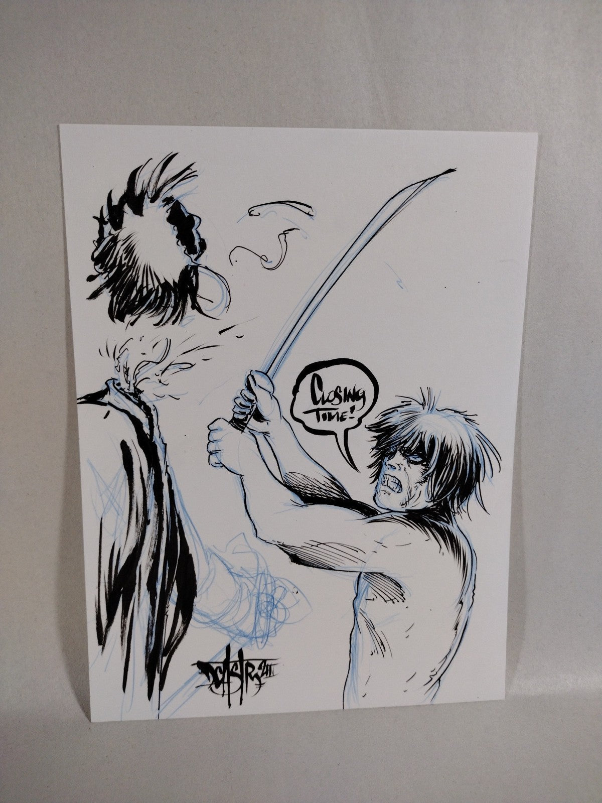 Decap (2023) Original Dave Castr 6 X 8" Inked Drawofn With ARG COA 81