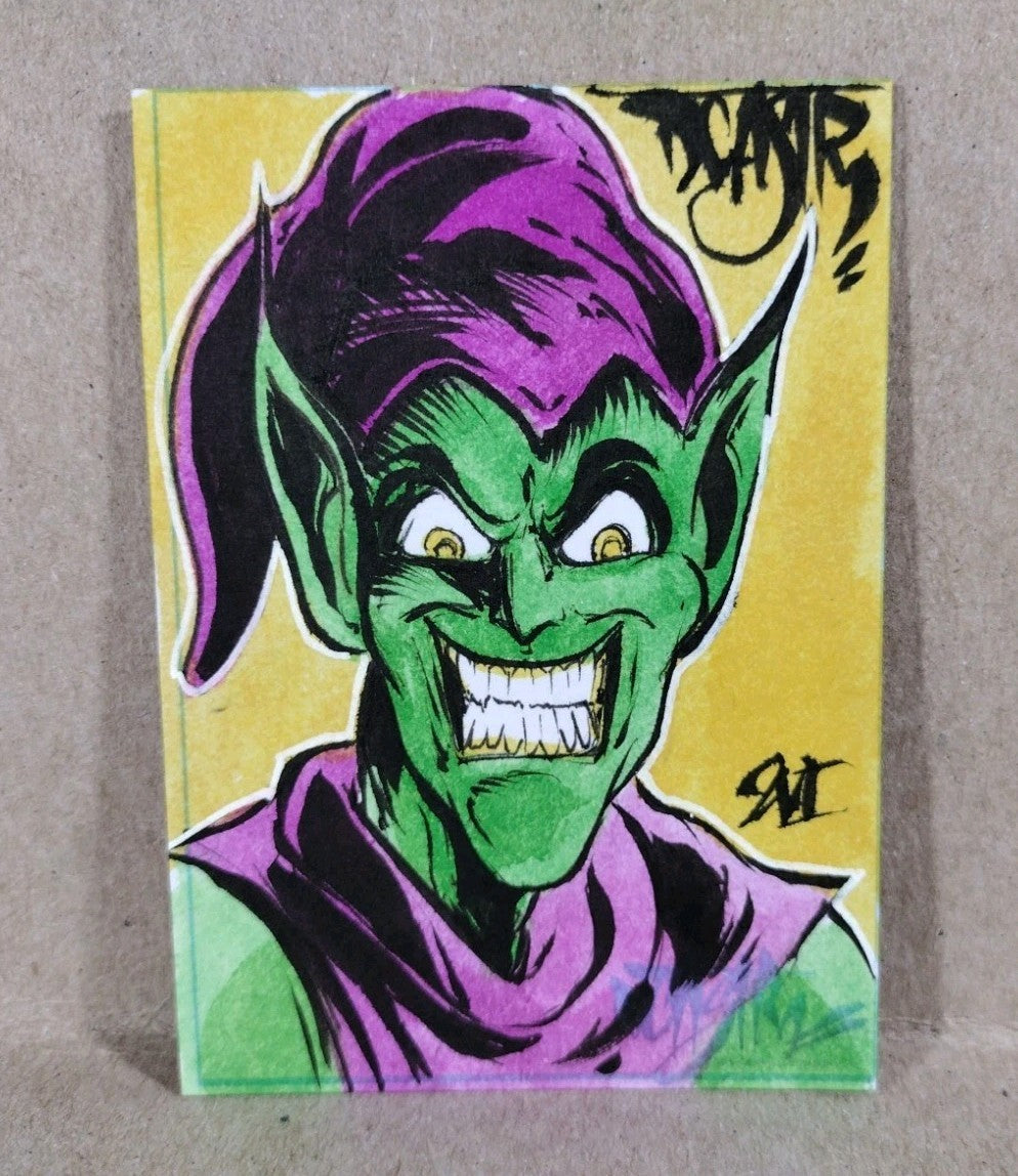 Dave Castr Crusin (2025) OAC Sketch Card W Original Marvel Green Goblin Art 