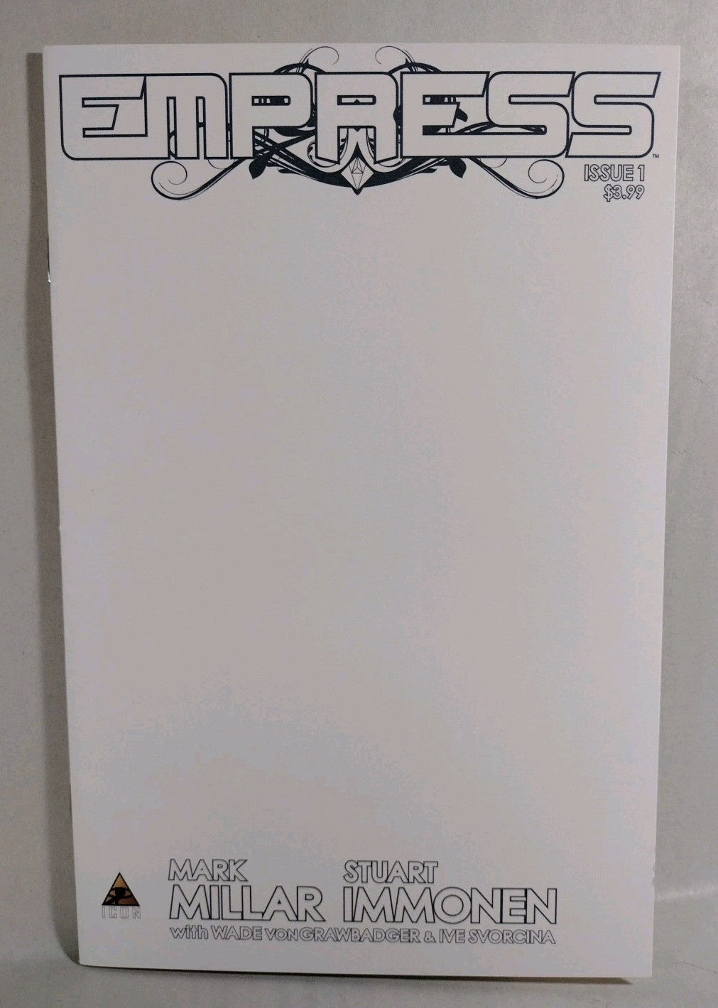 Empress #1 (2016) Marvel Icon Blank Sketch Variant Cover Comic Millarworld NM