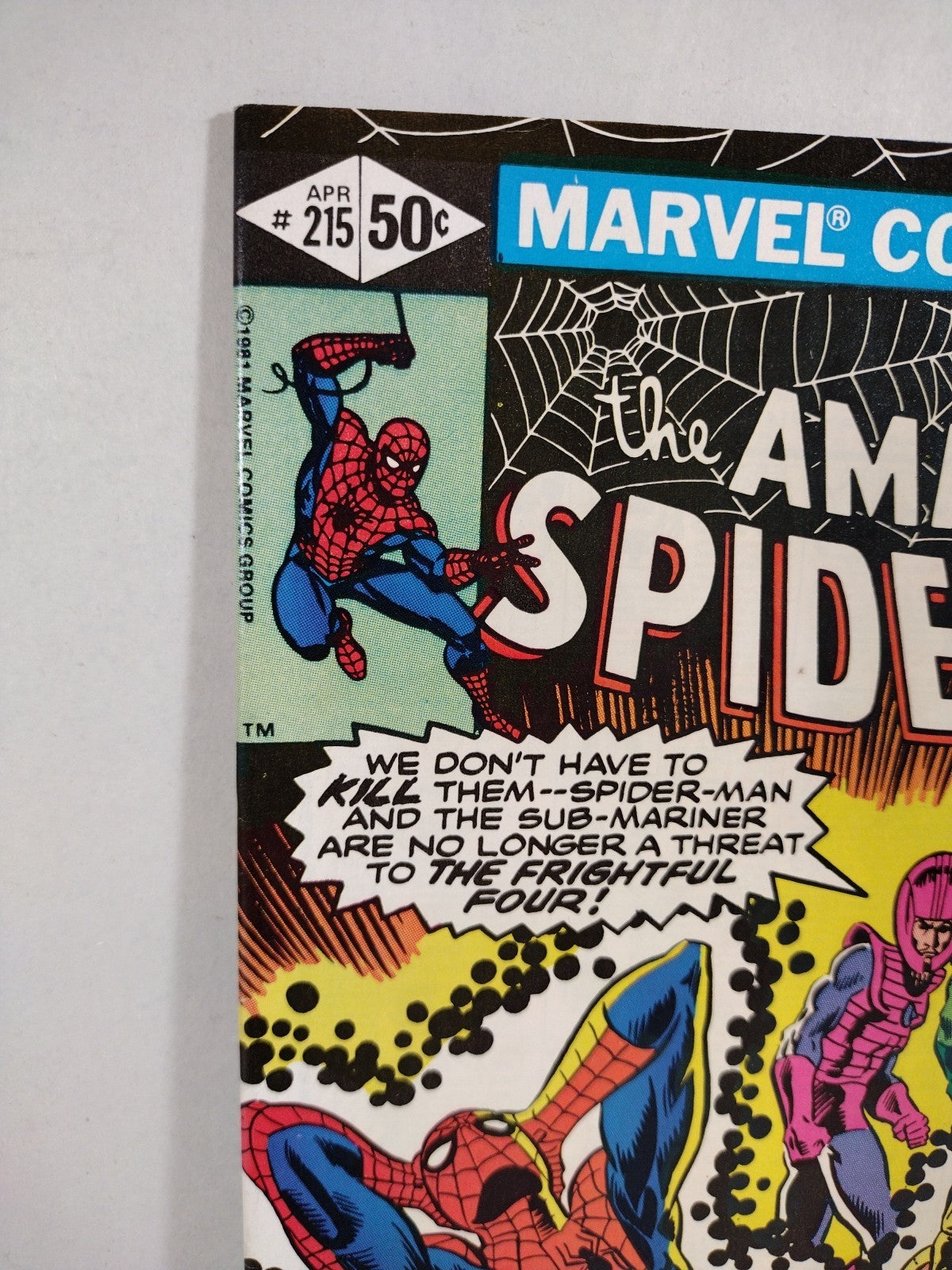 Amazing Spider-Man #215 (1981) Marvel Comic Frightful Four Appearance VF-NM